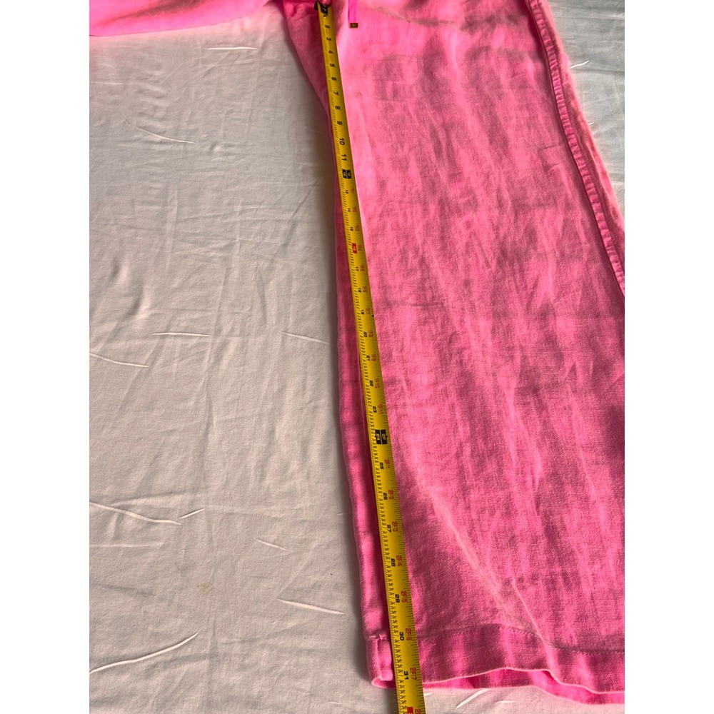 Lilly Pulitzer bright pink linen beach pants size large - Picture 15 of 15